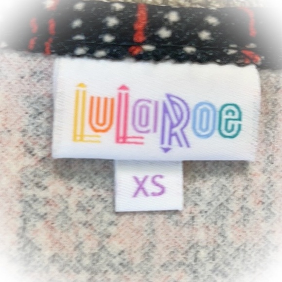 💕Like New Lularoe Nicole Fit & Flair Dress white on black and red💕 - Picture 6 of 10